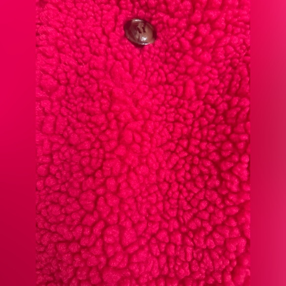 UGG Gertrude Teddy Coat Short Pink NWOT XS, Soft Pink Coat - Picture 4 of 6